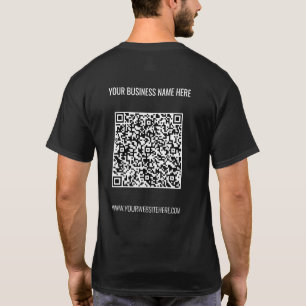 QR Code and Text Professional Personalised T-Shirt