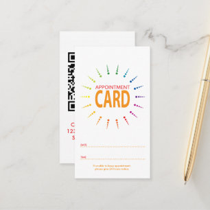 qr code appointment rainbowBurst Card