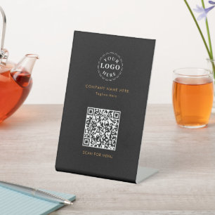 QR code attached Personalised Pedestal Sign
