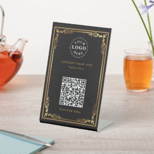 QR code attached Personalised Pedestal Sign