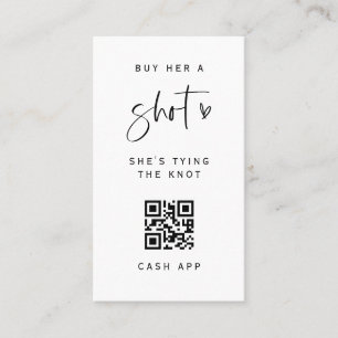 QR Code Bachelorette Party Drink Scan Card E100