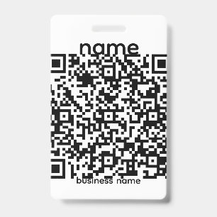 QR Code Badge ID Badge