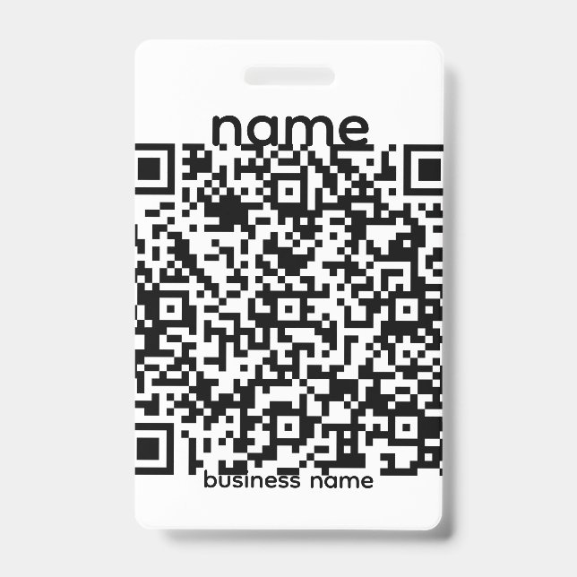 QR Code Badge ID Badge (Front)
