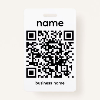 QR Code Badge ID Badge