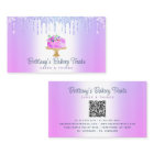 QR Code Bakery Purple Cake Glitter Drips Dessert