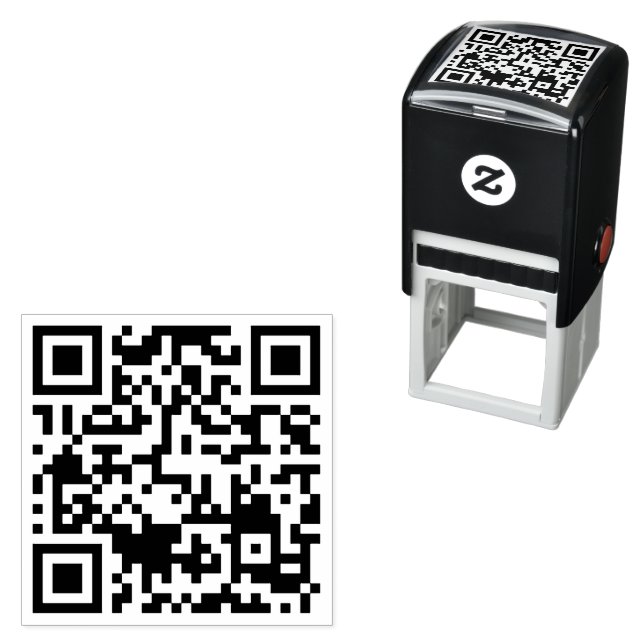 QR Code Bezos' Wealth Self-inking Stamp (In Situ)