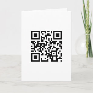QR code birthday on white Card