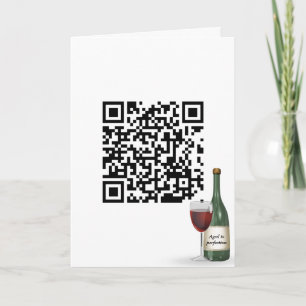 QR code birthday wine Card