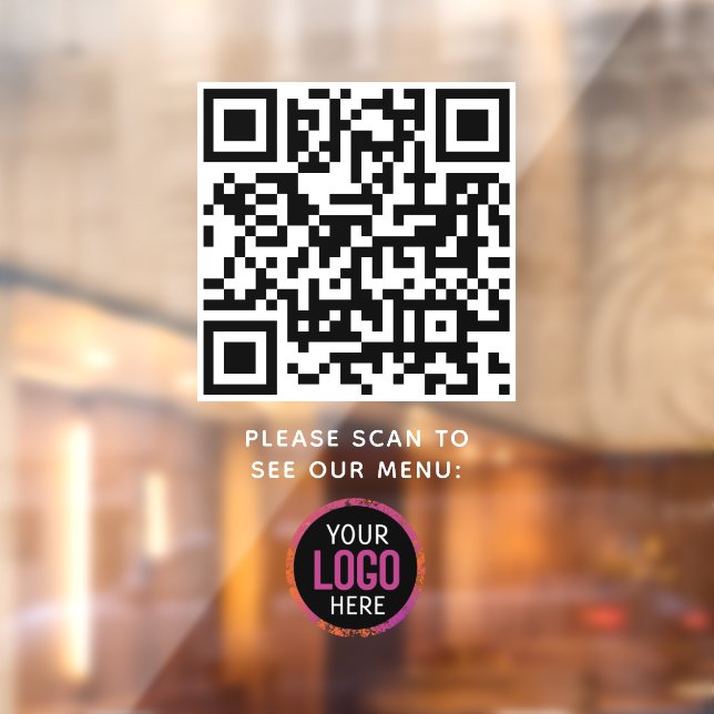 QR Code Black Menu Logo Contactless Modern Cafe  (Sheet 2)
