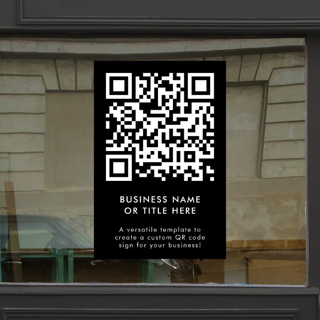 QR Code | Black Modern Minimalist Simple Business (Creator Uploaded)