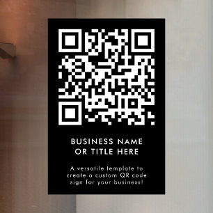 QR Code   Black Modern Minimalist Simple Business
