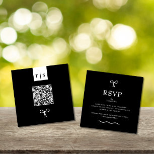 QR Code Black White Nothing Fancy Just Love Card