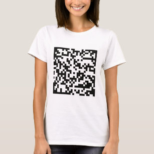 QR Code Black White Promotional Small Business  T-Shirt