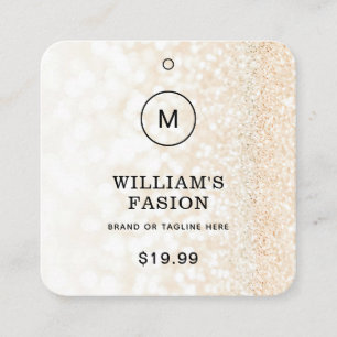 QR Code Blue Clothing Label Price Hang Tag