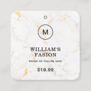 QR Code Blue Clothing Label Price Hang Tag