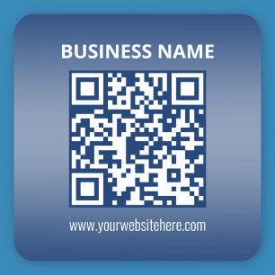 QR Code   Blue (or any color) Gradient Square Sticker