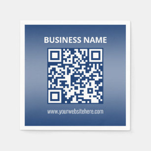 QR Code Blue (or any colour) Gradient Napkin