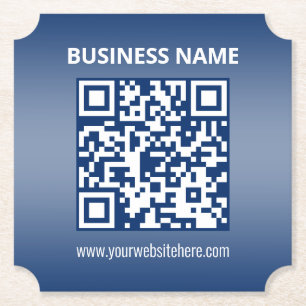 QR Code   Blue (or any colour) Gradient Paper Coaster