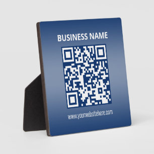 QR Code   Blue (or any colour) Gradient Plaque