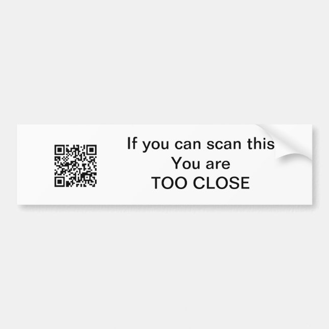 QR Code Bumper Sticker - Humour (Front)