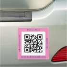 QR Code Bus. Name Website Promo, Pink