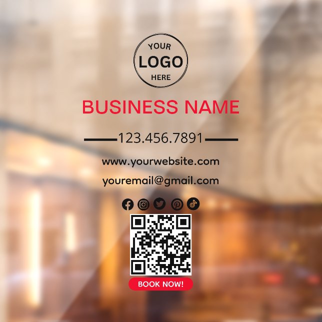 Qr Code Business Black Red Logo Social Media  (Sheet 2)