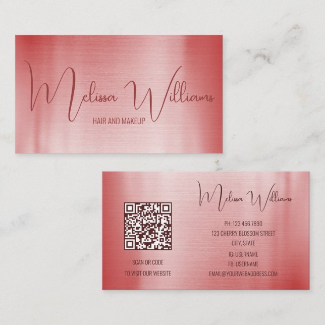 QR Code  Business Card (Front/Back)