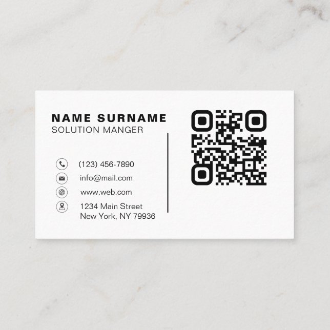 QR Code Business Card (Back)