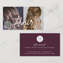 QR code business card for hair stylish with photos