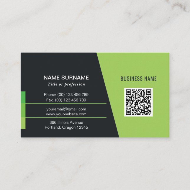 QR code business card for professionals (Front)