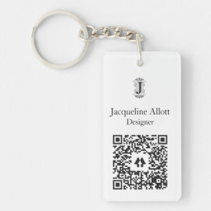 QR Code Business Card Key Ring