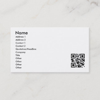 QR Code Business Card Template