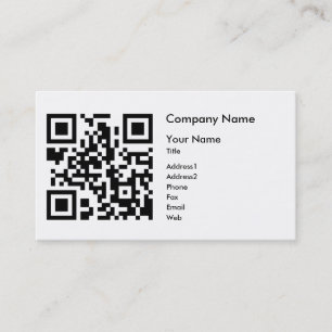 QR Code Business Card Template - Horizontal