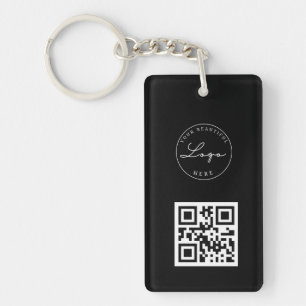 QR Code Business Card Your Logo Custom Keychain