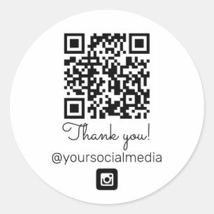 QR code Business Classic Round Sticker