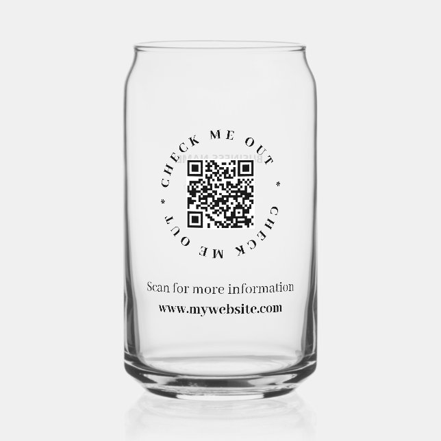 QR code Business Drinking Glasses (Front)