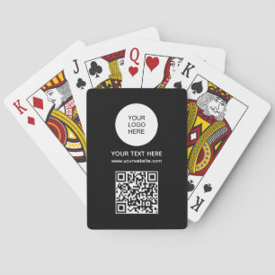 QR Code Business Logo Barcode Personalised Poker Playing Cards