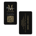 QR Code Business Logo Black Modern