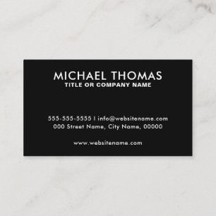 QR Code Business Logo   Black Modern Professional  Business Card