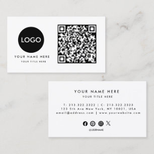 QR Code Business Logo   Card