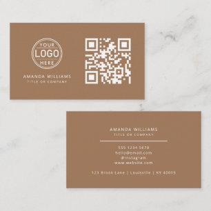 QR Code Business Logo Coffee Modern Professional Card