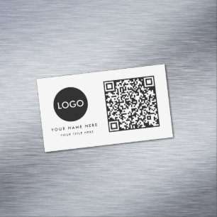 QR Code Business Logo Magnetic Business Card