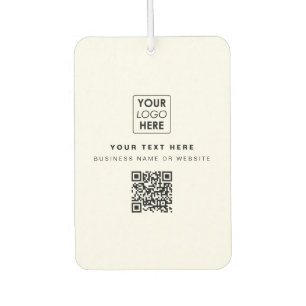 QR Code Business Logo Modern Business White Car Air Freshener