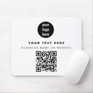 QR Code Business Logo Modern Minimalist Business  Mouse Pad