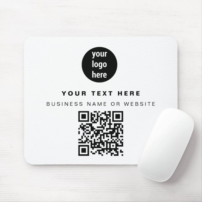 QR Code Business Logo Modern Minimalist Business  Mouse Pad (With Mouse)