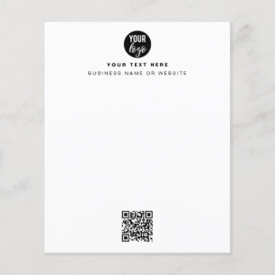QR Code Business Logo Modern Minimalist White