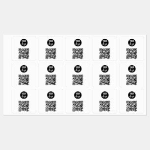 QR Code Business Logo Modern Minimalist White