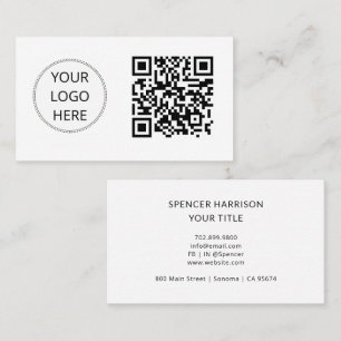 QR Code Business Logo Modern Professional Business Card