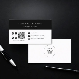 QR Code Business Logo Modern Professional Card