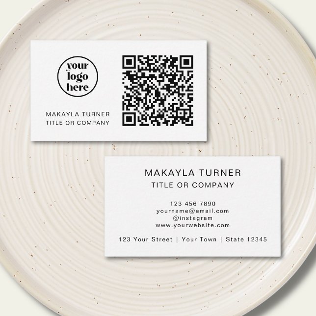 QR Code Business Logo Modern Professional Card (Creator Uploaded)